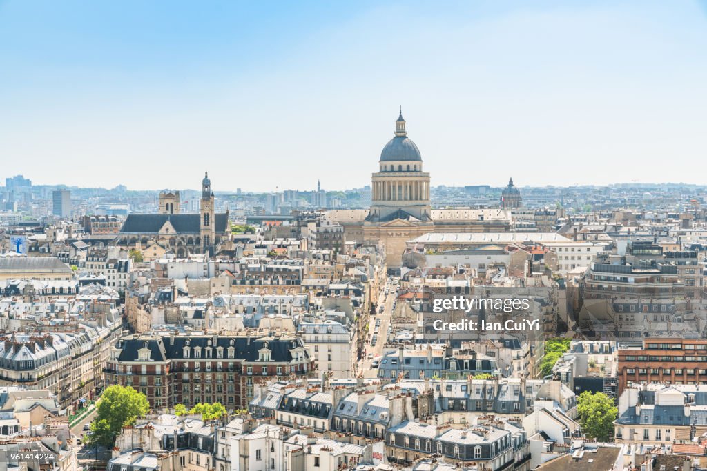 Panthéon and Paris City, France (Day)
