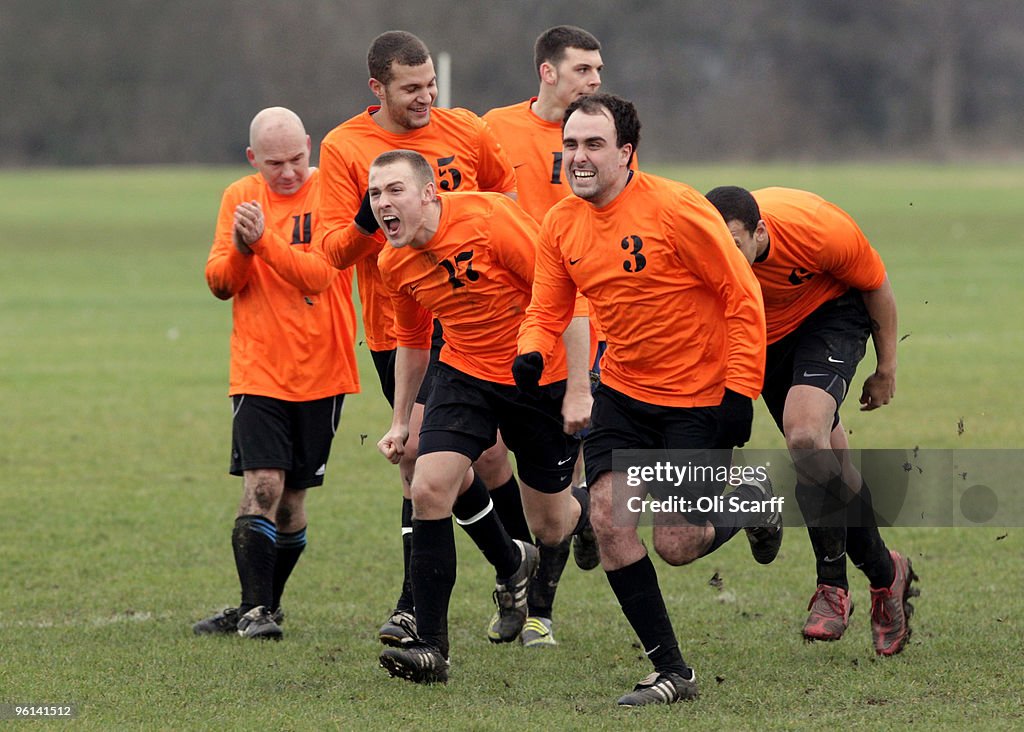 Hackney Marshes Hosts Its Weekly Sunday League Football Matches