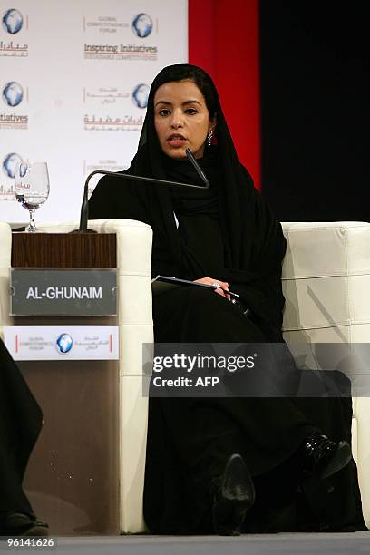 Maha Al-Ghunaim the chairperson & managing director of Kuwait's Global Investment House takes part in a panel discussion during the Fourth...