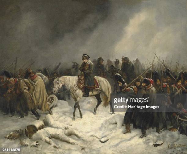 Napoleon's campaign in Russian winter, . Private Collection.