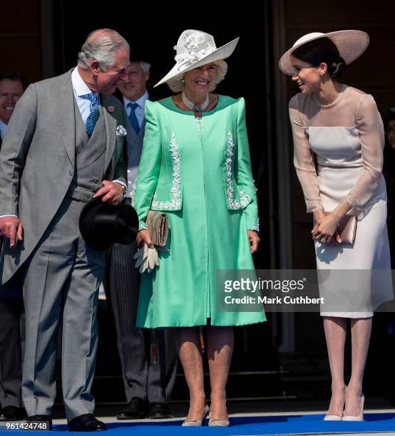 Prince Charles, Prince of Wales and Camilla, Duchess of Cornwall with Meghan, Duchess of Sussex during The Prince of Wales' 70th Birthday Patronage...