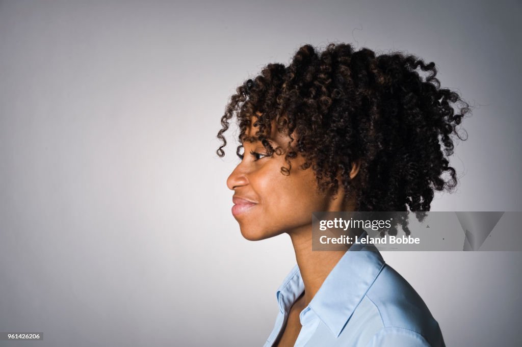 Portrait of Young Adult African American Woman