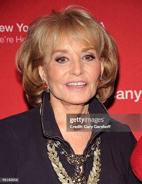 Television journalist and event honoree presenter, Barbara Walters attends the 39th annual National Salute to Black Achievers in Industry Awards at...