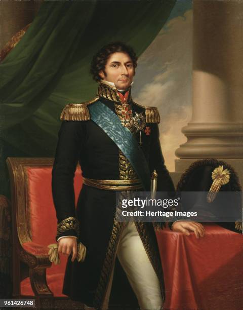 Portrait of Jean Baptiste Jules Bernadotte , Marshal of France, King of Sweden and Norway, . Found in the Collection of Nationalmuseum Stockholm.