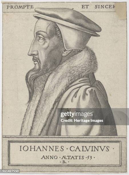Portrait of John Calvin , 1562. Found in the Collection of Bibliothèque de Genève.