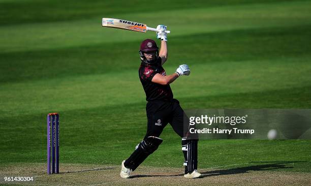 Roelof Van Der Merwe of Somerset bats during the Royal London One-Day Cup match between Somerset and Sussex at The Cooper Associates County Ground on...