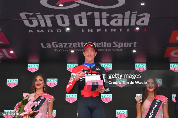 Podium / Rohan Dennis of Australia and BMC Racing Team / Tag-Heuer Prize Whatch Celebration / during the 101st Tour of Italy 2018, Stage 16 a 34,2km...