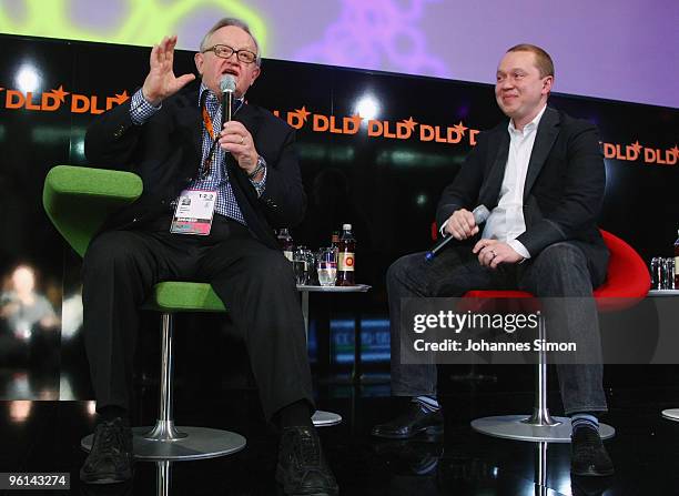 Martti Ahtisaari and Marko Ahtisaari, Nokia attend the Digital Life Design conference at HVB Forum on January 24, 2010 in Munich, Germany. DLD brings...