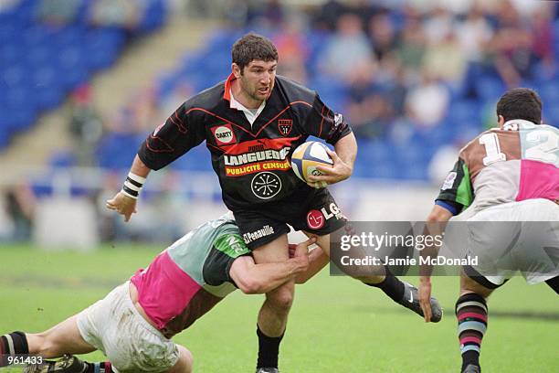 Marc Raynaud of Narbonne in action during the European Shield Final between Harlequins and Narbonne at the Madejski Stadium, Reading, England....