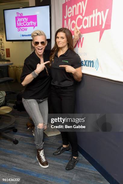 Race car driver Danica Patrick visits 'The Jenny McCarthy Show' hosted by SiriusXM's Jenny McCarthy at the SiriusXM Studios on May 22, 2018 in New...