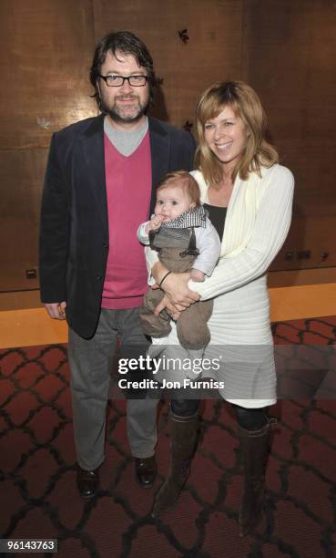 Kate Garraway, her husband Derek Draper and their son Billy attends The Princess And The Frog special event at The Mayfair Hotel on January 24, 2010...