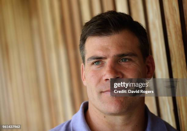 Schalk Brits poses during the Saracens media session held at Old Albanians on May 22, 2018 in St Albans, England.