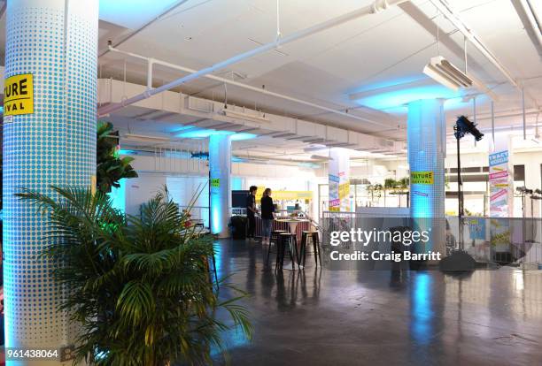 Signage at lounge room during Day Two of the Vulture Festival Presented By AT&T at Milk Studios on May 20, 2018 in New York City.