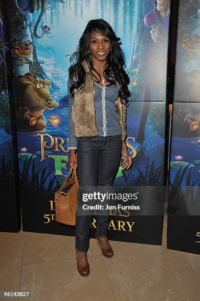 Sinitta attends The Princess And The Frog special event at The Mayfair Hotel on January 24, 2010 in London, England.