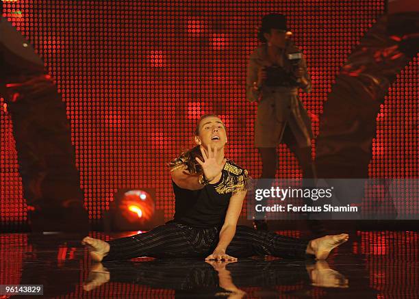 Martin Sierra performs during rehearsals for the live Semi-Final of 'Got To Dance' on January 24, 2010 in London, England.