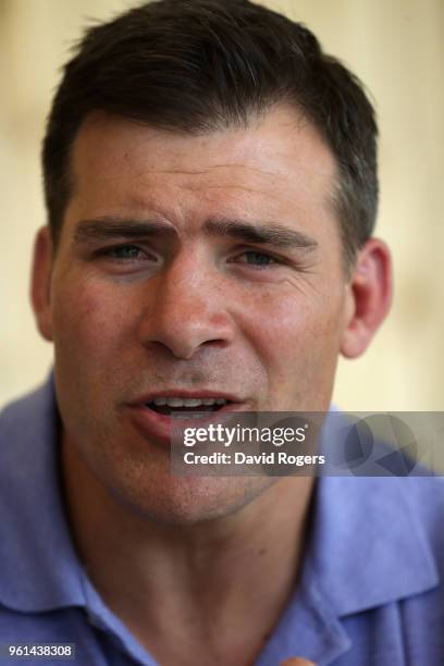 Schalk Brits poses during the Saracens media session held at Old Albanians on May 22, 2018 in St Albans, England.