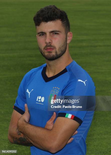 Patrick Cutrone of Italy U21 poses during the Italy U21 portrait session on May 22, 2018 in Rome, Italy.