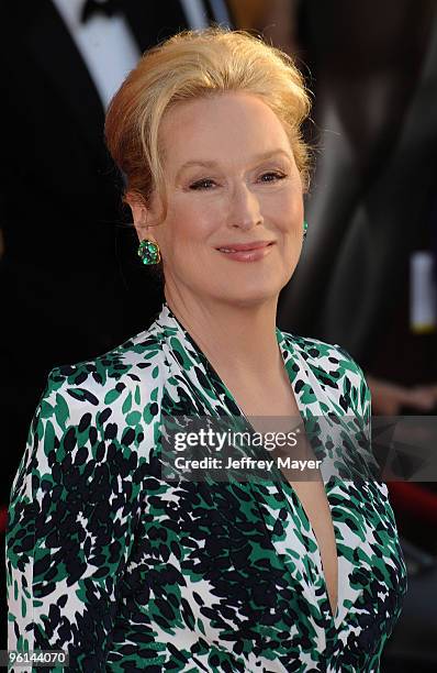 Actress Meryl Streep attends the 16th Annual Screen Actors Guild Awards at The Shrine Auditorium on January 23, 2010 in Los Angeles, California.