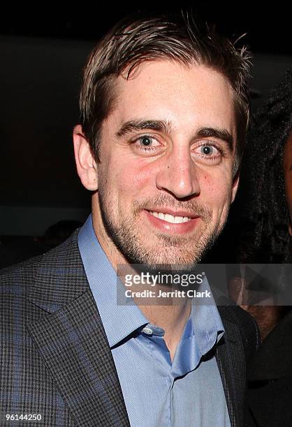 Greenbay Packers QB Aaron Rodgers attends the AXECYB.com party on January 23, 2010 in Park City, Utah.