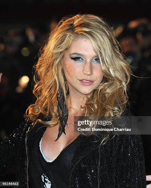 Ke$ha attends the NRJ Music Awards 2010 at Palais des Festivals on January 23, 2010 in Cannes, France.