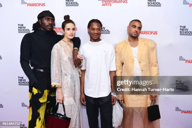 Dev Hynes, Ana Kras, Telfar Clemens, and Raul Lopez at Pier Sixty at Chelsea Piers on May 21, 2018 in New York City.