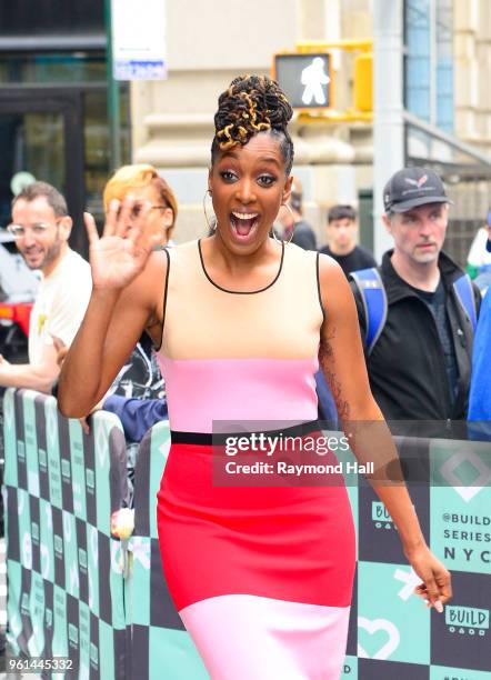 Franchesca Ramsey is seen leaving aol live on May 22, 2018 in New York City.