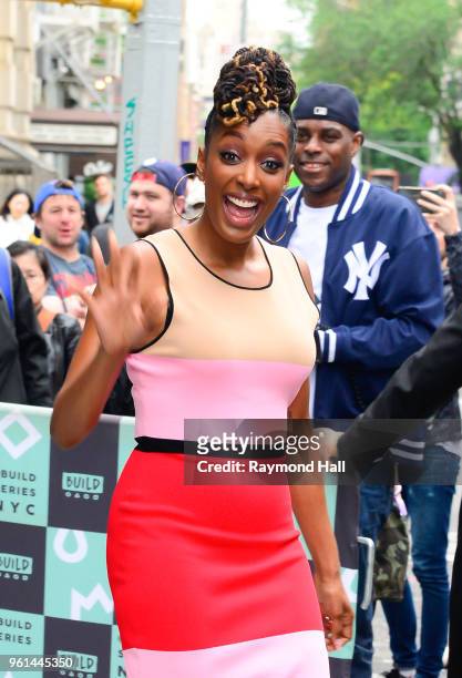 Franchesca Ramsey is seen leaving aol live on May 22, 2018 in New York City.