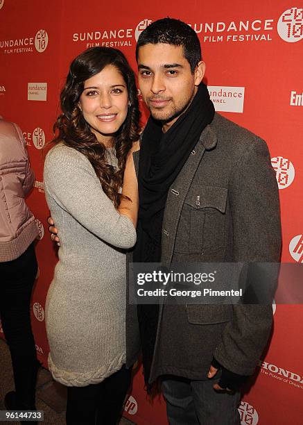 Actors Ana Claudia Talancón and Wilmer Valderrama attend "The Dry Land" premiere during the 2010 Sundance Film Festival at Eccles Center Theatre on...