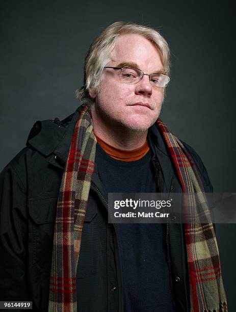 Actor/director Philip Seymour Hoffman poses for a portrait during the 2010 Sundance Film Festival held at the Getty Images portrait studio at The...