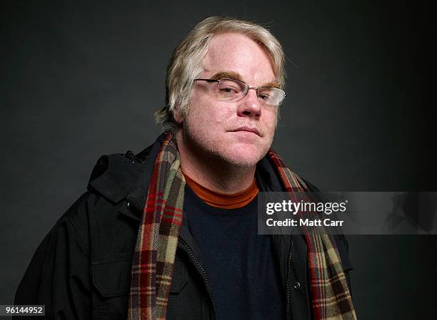 Actor/director Philip Seymour Hoffman poses for a portrait during the 2010 Sundance Film Festival held at the Getty Images portrait studio at The...