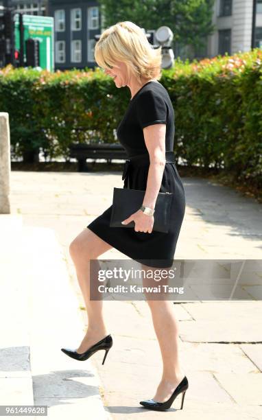 Anthea Turner attends the funeral of Dale Winton at the Old Church, 1 Marylebone Road on May 22, 2018 in London, England.