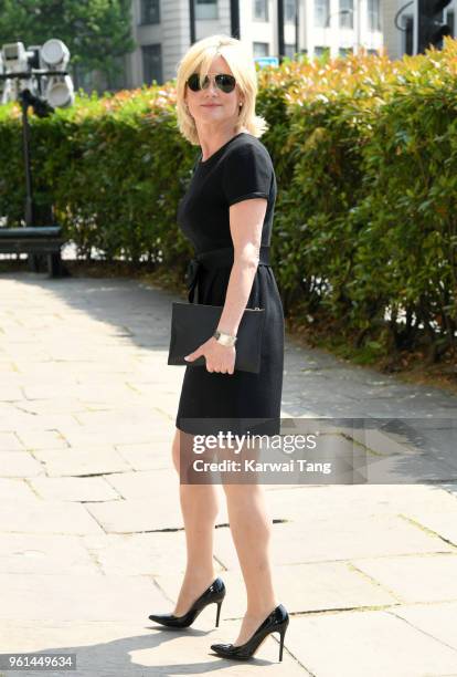 Anthea Turner attends the funeral of Dale Winton at the Old Church, 1 Marylebone Road on May 22, 2018 in London, England.