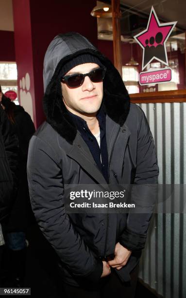 Actor Justin Bartha attends the MySpace Cafe at The Lift on January 24, 2010 in Park City, Utah.