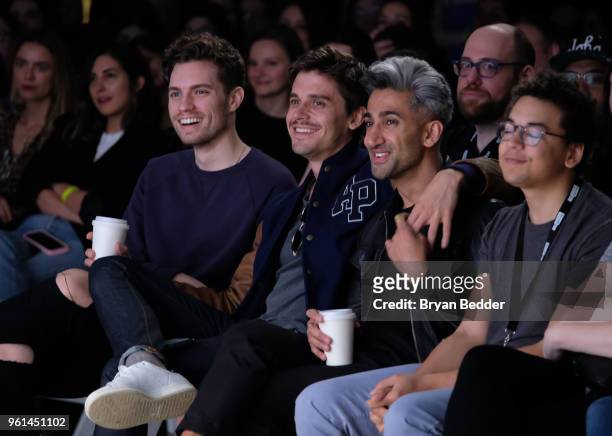 Antoni Porowski and Tan France of Netflix's Queer Eye attend "Getting Curious With Jonathan Van Ness Live" at Day Two of the Vulture Festival...