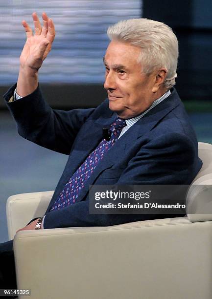 Author Alberto Arbasino appears on 'Che Tempo Che Fa' Italian Tv Show on January 24, 2010 in Milan, Italy.