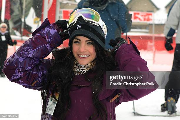 Actress Jillian Murray attends Oakley "Learn To Ride" Snowboard fueled by Muscle Milk at Oakley Lodge on January 23, 2010 in Park City, Utah.