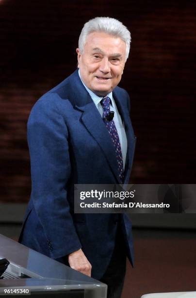 Author Alberto Arbasino appears on 'Che Tempo Che Fa' Italian Tv Show on January 24, 2010 in Milan, Italy.