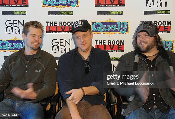 Director/Screenwriter Eli Craig, Actor Alan Tudyk, Actor Tyler Labine attend the GenArt Lounge on January 24, 2010 in Park City, Utah.