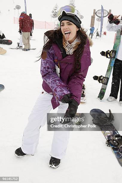 Actress Jillian Murray attends Oakley "Learn To Ride" Snowboard fueled by Muscle Milk at Oakley Lodge on January 23, 2010 in Park City, Utah.