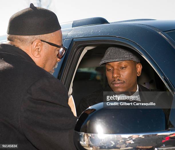 Kenny Gamble and Tyrese Gibson attend the Teddy Pendergrass memorial service at the Enon Tabernacle Baptist Church on January 23, 2010 in...