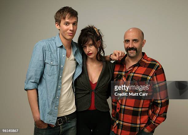 Actor Nathaniel Brown, actress Paz de la Huerta and director Gaspar Noé pose for a portrait during the 2010 Sundance Film Festival held at the Getty...