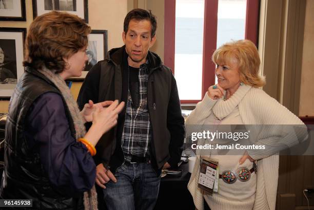 Senator Barbara Boxer, designer Kenneth Cole and Pat Mitchell attend Board Brunch during the 2010 Sundance Film Festival at Zoom on January 24, 2010...