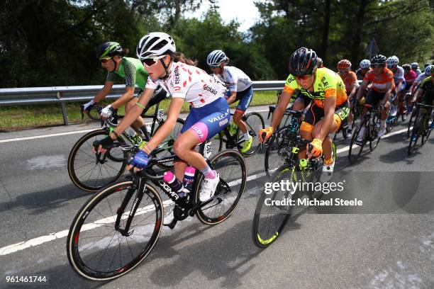 Asja Paladin of Italy and Team Valcar PBM Polka Dot Mountain Jersey / Danielle Rowe of Great Britain and Team WaowDeals Pro Cycling / Ashleigh...