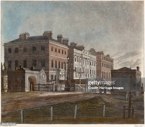 Apsley House, Hyde Park Corner, London, 1810. View showing the original red-brick house built by Robert Adam in 1771-1778 and the Hyde Park Corner...