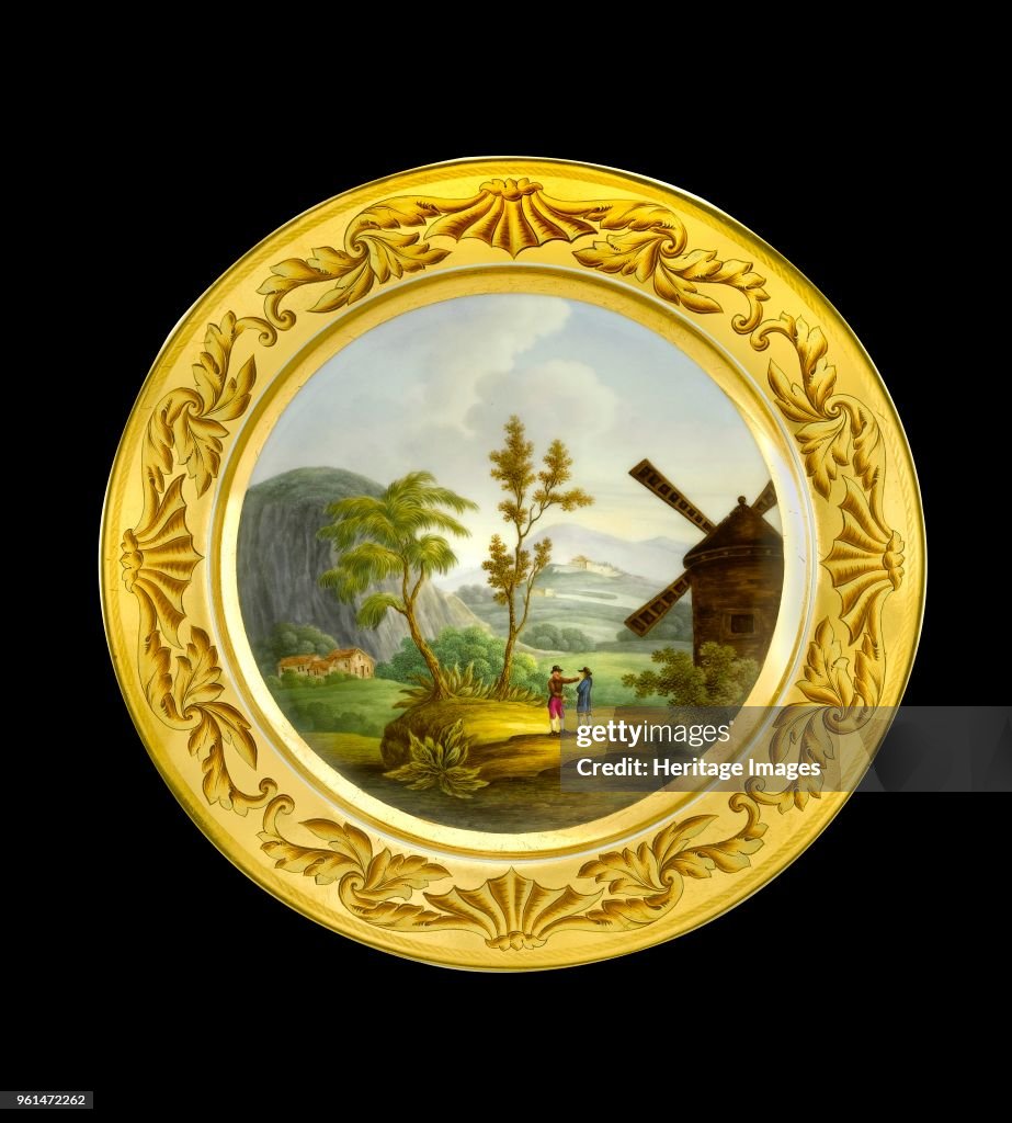 Dessert Plate Depicting The Battlefield Of Roleia (Rolica)