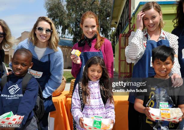 Feeding America's celebrity friends, Whitney Port, Darby Stanchfield and Abbie Cornish volunteer at Boys & Girls Club of Santa Monica's after-school...