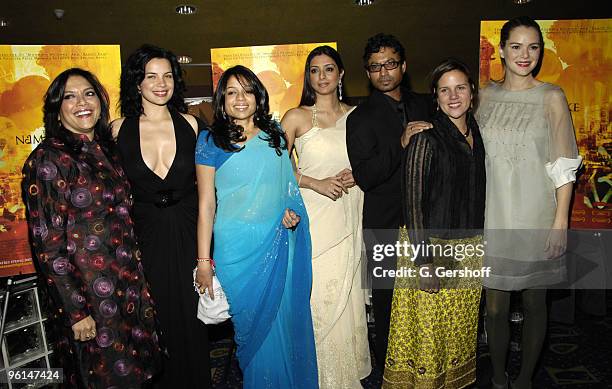 Mira Nair, director, Zuleikha Robinson, Sahira Nair, Tabu, Irrfan Khan, Lydia Pilcher, producer and Jacinda Barrett