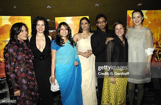 Mira Nair, director, Zuleikha Robinson, Sahira Nair, Tabu, Irrfan Khan, Lydia Pilcher, producer and Jacinda Barrett