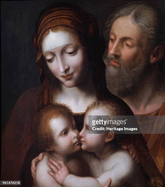 The Holy Family with the infant St John', 16th century. Painting in Apsley House, London, from the Spanish Royal Collection, captured by the Duke of...