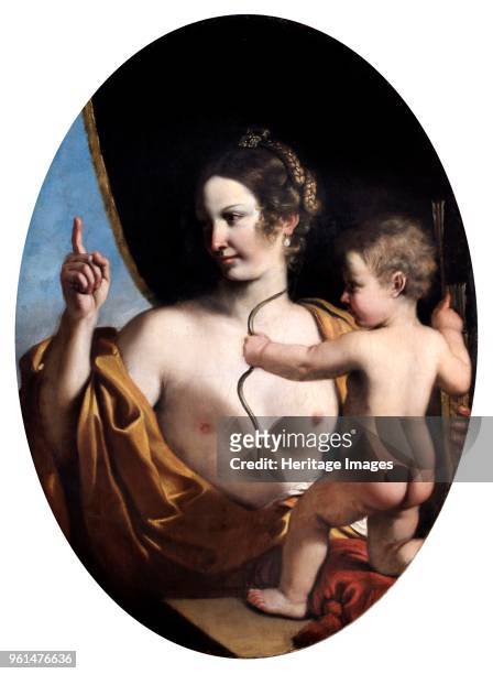 Venus and Cupid', 1630. Painting in Apsley House, London. Artist Guercino.